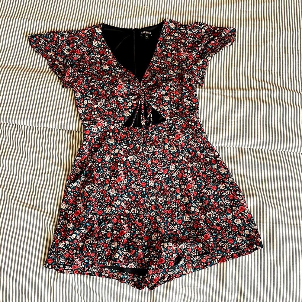 Express Floral Print Romper